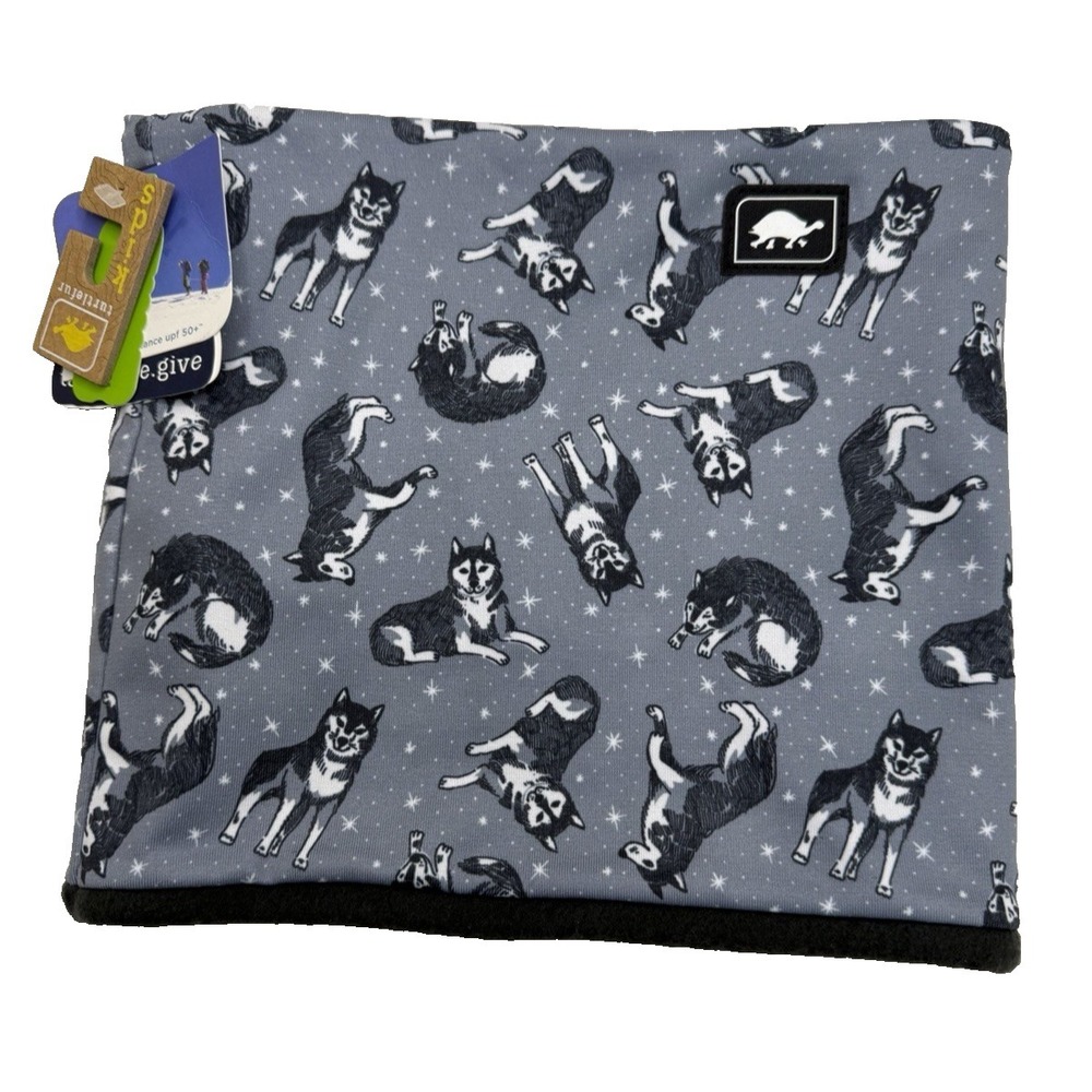 Turtle‎ Fur Kids Comfort Shell Neck Warmer Gaiter Husky Print NWT
